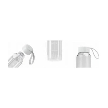 WESSPER 500ml transparent motivational glass water bottle
