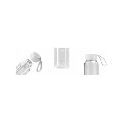 WESSPER 500ml transparent motivational glass water bottle