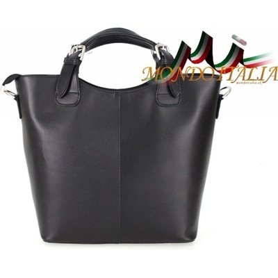 Made In Italy kožená kabelka 69 čierna