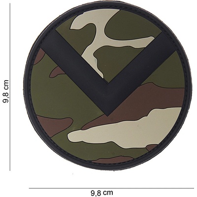 Gumová nášivka 101 Inc Spartaan Shield - woodland