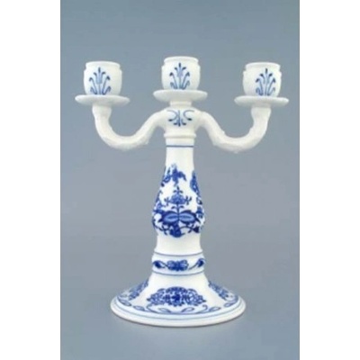Svícen tříramenný 70182, Cibulák, 25 cm Český porcelán Dubí