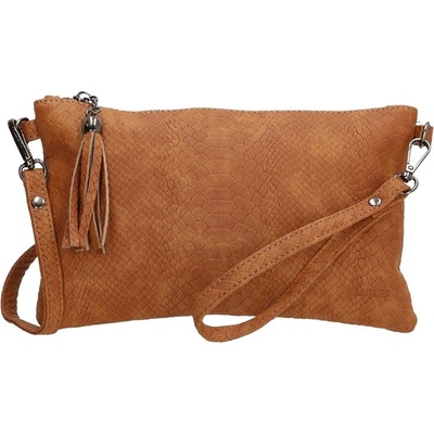crossbody kabelka s hadím vzorom Snake hnedá