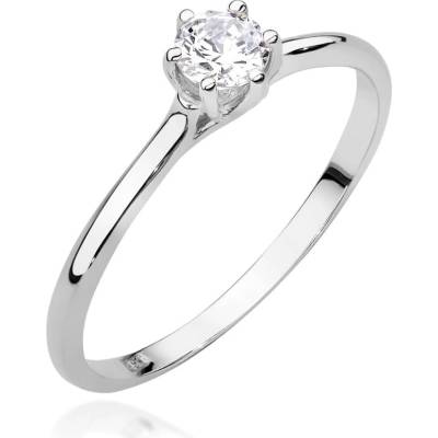 Blink Blink Zásnubný prsteň z bieleho zlata s diamantom 1199BDB