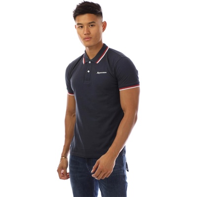 AQUASCUTUM Блуза с яка AQUASCUTUM Logo Polo Shirt - Navy/White