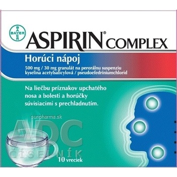 Aspirin Complex Horúci nápoj gru.por.10 x 500 mg/30 mg