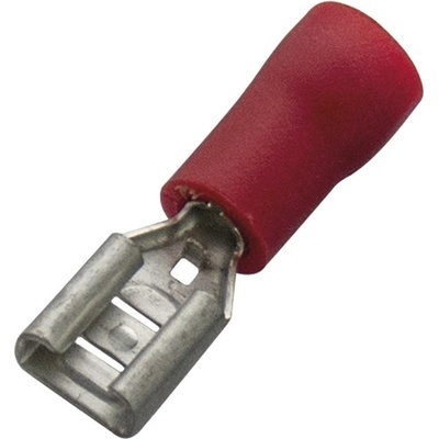 263392 Objímka plochá s nylon-izolací 0,5 - 1 mm2, 6,3 x 0,8 červená, Haupa