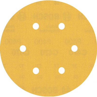 BOSCH Brúsny papier EXPERT C470 so 6 otvormi, 150 mm, zrnitosť 400, 50 ks 2608900925