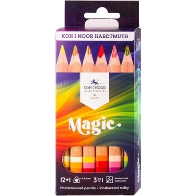 Koh-i-noor 3404N souprava trojhranných pastelek Magic 12 ks