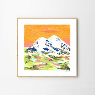 Moikka Plagát Orange Mountain by Nina Dissing 70x70