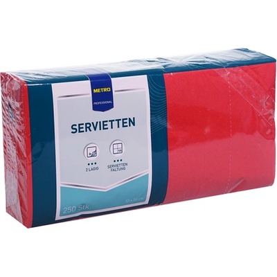 Metro Professional Салфетки червени 33x33см 250бр