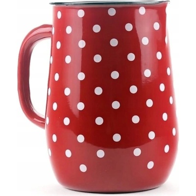 Belis Sfinx Smaltovaný džbán červený puntík dovoz 2500 ml