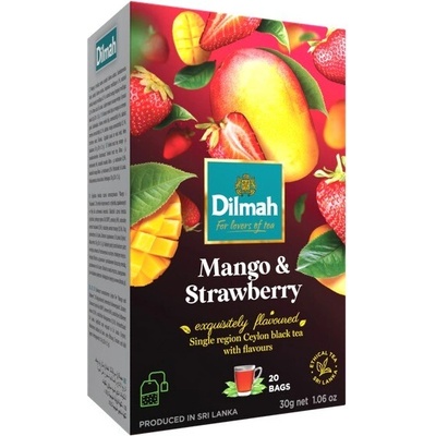 Dilmah Černý čaj Mango a jahoda 20 x 1,5 g