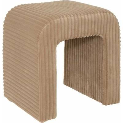 Atmosphera Manšestrová taburetka Sevi, pouffe, béžová