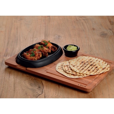 Lava Metal LVECOHP1219T13K44 Litinový talíř 19 x 12 cm se servírovacím podstavcem