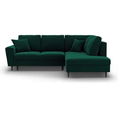 Cosmopolitan Design Зелен кадифен разтегателен ъглов диван с място за съхранение (десен ъгъл/L форма) Kyoto - Cosmopolitan Design (COS_RCF_L_2_F1_KYOTO6)