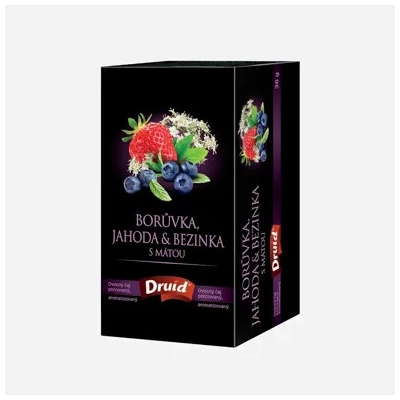 Druid Čučoriedka jahoda a baza s mätou ovocný čaj bez ibišteka 12 x 3 g