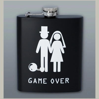 Ploskačka nerezová GAME OVER 210 ml