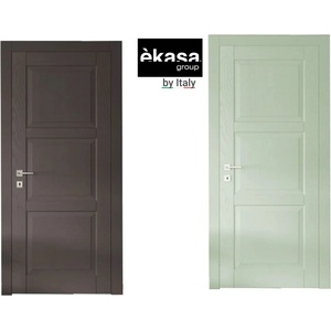 èkasa group Интериорна врата с каса EKASA LIGHT 80×210×12 см - Дясна, Магнитна брава, Двуцветна Antracite/Salvia (SO-810/ANTR/SALVIA)