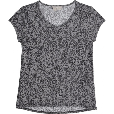Royal Robbins Дамска тениска Royal Robbins Women's Featherweight Slub Tee T-shirt - Charcoal Htr Sunburst Pt - размер XS (916-4583-0611)