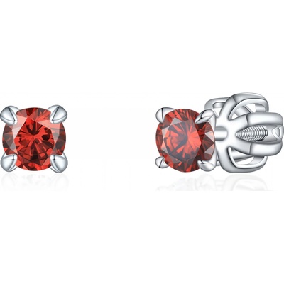 Olivie stříbrné náušnice PIPPI RED 8360