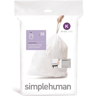 simplehuman Торбички за боклук Simplehuman обадете се К 35 - 45 л 20 бр (cw0171)