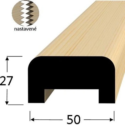 Madlo smrk 50x27mm, délka 300cm, nastavované
