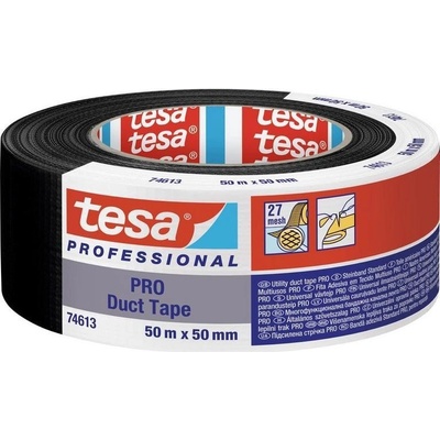 Páska tesa® PRO Duct tape, 50 mm, L-50 m, textilná, čierna