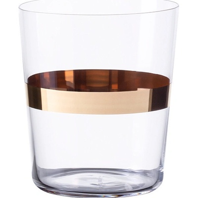 Lunasol Poháre Tumbler s pruhom v zlatej farbe 21st Century Glas META Glass 6 x 440 ml