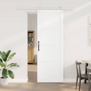 vidaXL Преплъзваща се врата ORKDAL 83 x 232 см Бяло (3445572)