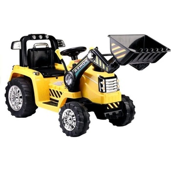 Mamido elektrický traktor Power s radlicou žltá