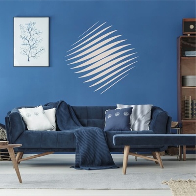 INSPIO Samolepka Samolepky na zeď - 3D kosočtverec geometrie rozměry 58x58