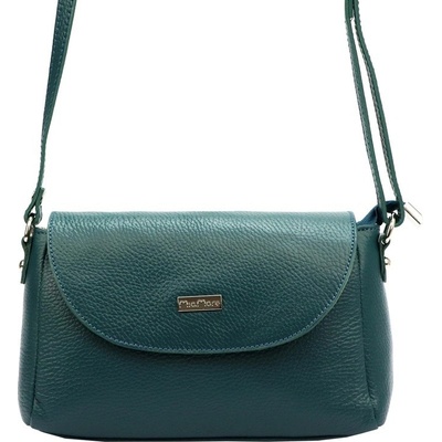 Mia More Malá tmavětyrkysová kožená crossbody kabelka no. 018