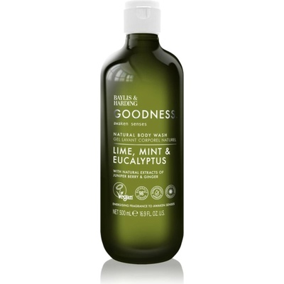 Baylis & Harding Goodness Awaken Senses освежаващ душ гел аромати Lime, Mint & Eucalyptus 500ml