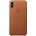 Apple iPhone Leather Case - оригинален кожен кейс (естествена кожа) за iPhone X (светлокафяв)