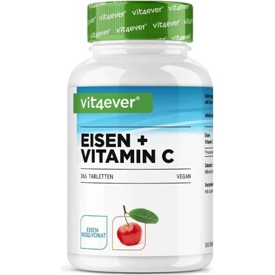 Vit4ever Železo + vitamín C bisglycinát železnatý 365 tablet