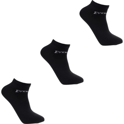 Everlast Дамски чорапи Everlast 3 Pack Trainer Socks Ladies - Black