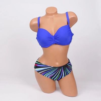 Дамски бански с цветен десен - чашка b