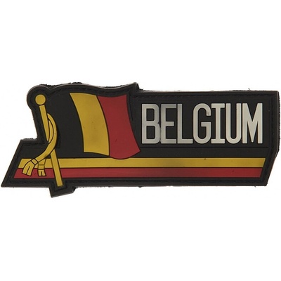 Gumová nášivka 101 Inc Nation vlajka Belgicko - farebná