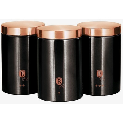 Комплект от три буркана за храна BERLINGERHAUS Black Rose Collection Berlingerhaus | Cheren | Home | UNI