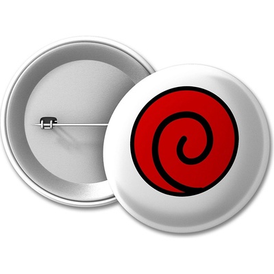 Naruto placka Uzumaki Klan 50 mm červená