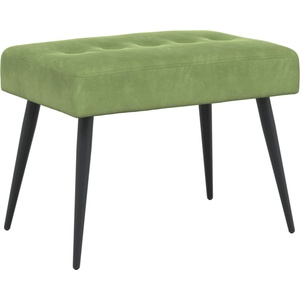 vidaXL Пейка с копчета Светло зелено 60 x 40 x 45 см Кадифе (42038504)