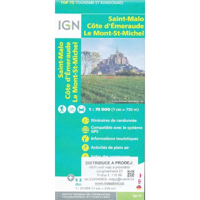 mapa Saint-Malo 1:75 t.