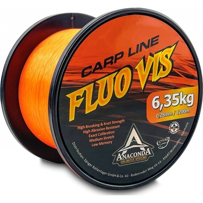 Saenger Anaconda Fluo Vis orange 1200 m 0,26 mm