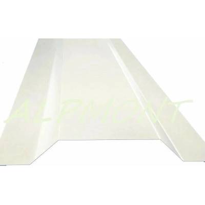 Krycí lišta přítlačná kosá r.š.200mm pozink lakovaný RAL 9002 šedobílá dl.2m