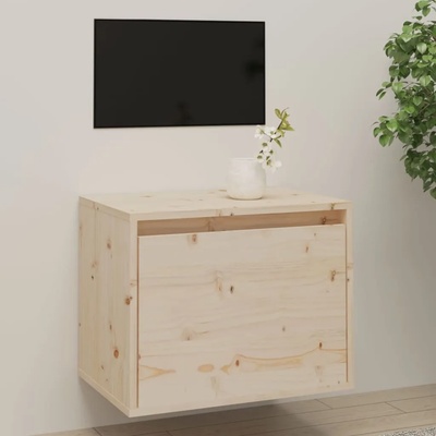 vidaXL Стенен шкаф, 45x30x35 см, бор масив (813435)