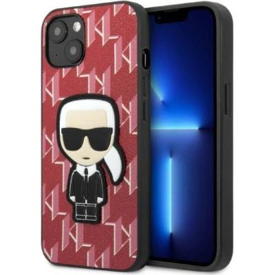 KARL LAGERFELD Кейс Karl Lagerfeld KLHCP13MPMNIKPI за iPhone 13 6.1", твърд, червен / червен, Monogram Ikonik Patch (KF001325-0)