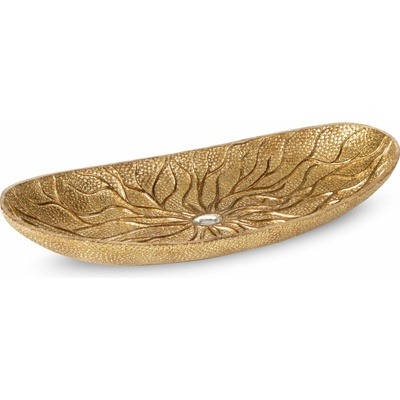 Eurofirany keramický podnos KIARA 01 38X18X6cm zlatý