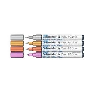 Schneider Акрилен маркер Paint-It 0.8мм 4 металикови цвята