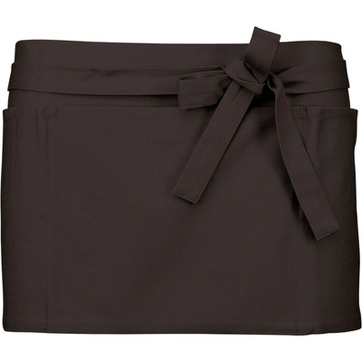 Kariban Zástěra K886 barová krátká COT20K88614099-chocolate