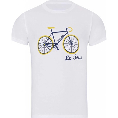 NU. BY Holokolo cyklistické tričko s krátkym rukávom Le Tour Lemon II. biele